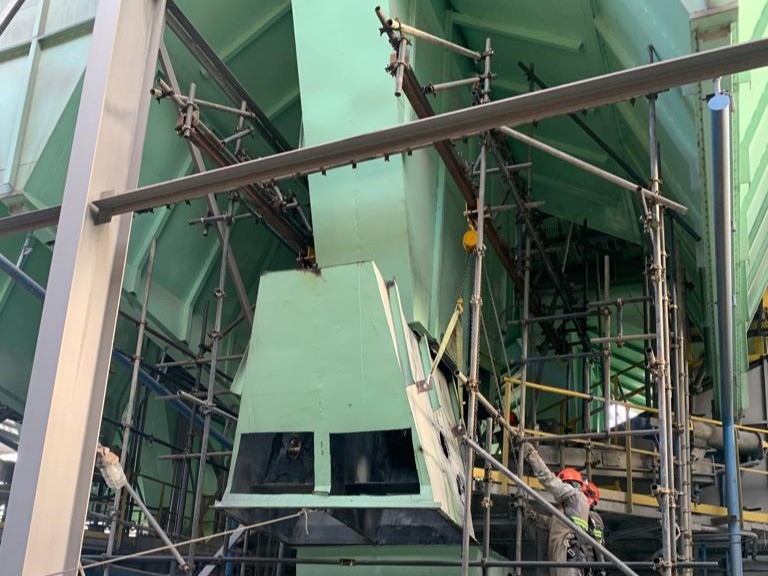 Projeto e execução de pau de carga em andaime de módulo intermediário – OSP Engenharia