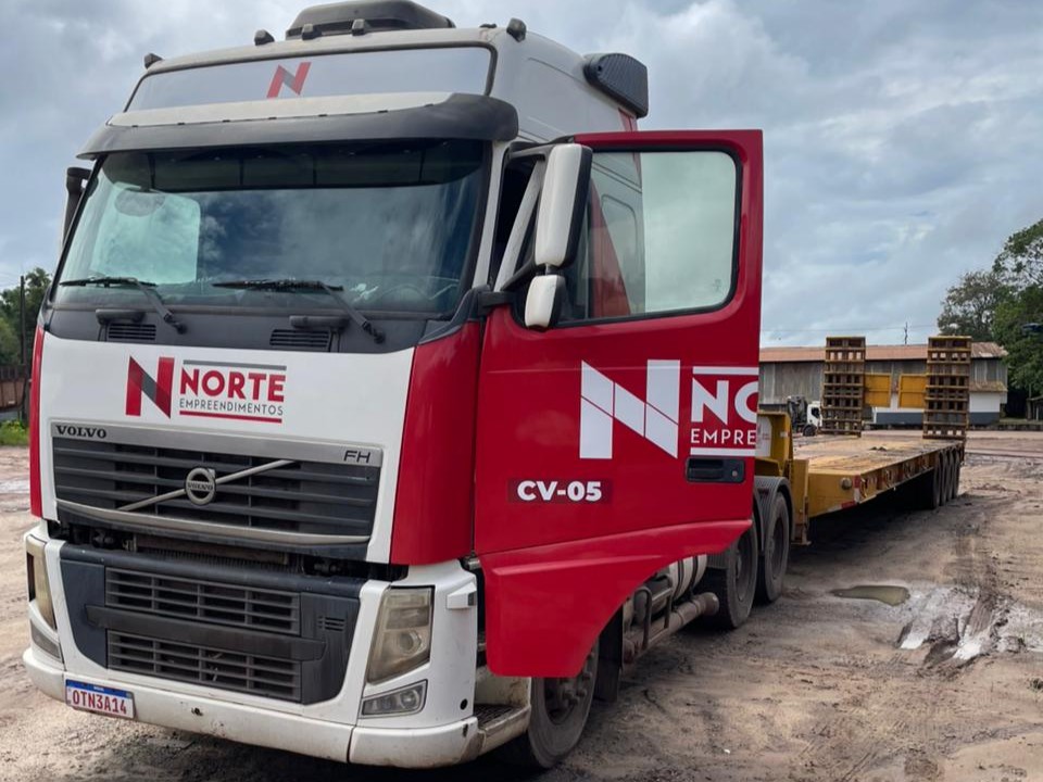 Caminhão VOLVO FH 540 placa OTN-3A14 inspecionado com opacímetro Smoke Check 2000 conforme CONAMA 418/2009 – Opacity 0.30 K m⁻¹ aprovado