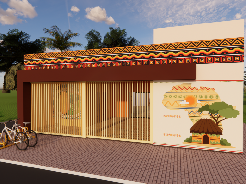 Fachada do Centro Comunitário Quilombola Cupuaçu após reforma integral e construção de salas de informática – OSP Engenharia